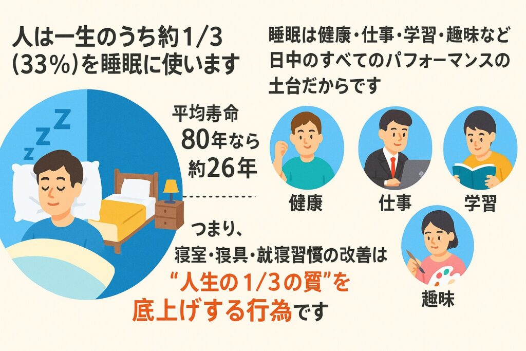 あなたの睡眠が“人生の1/3”を左右する理由 ─ 健康・パフォーマンス・QOLを底上げする方法【信頼できる根拠つき】に関する画像