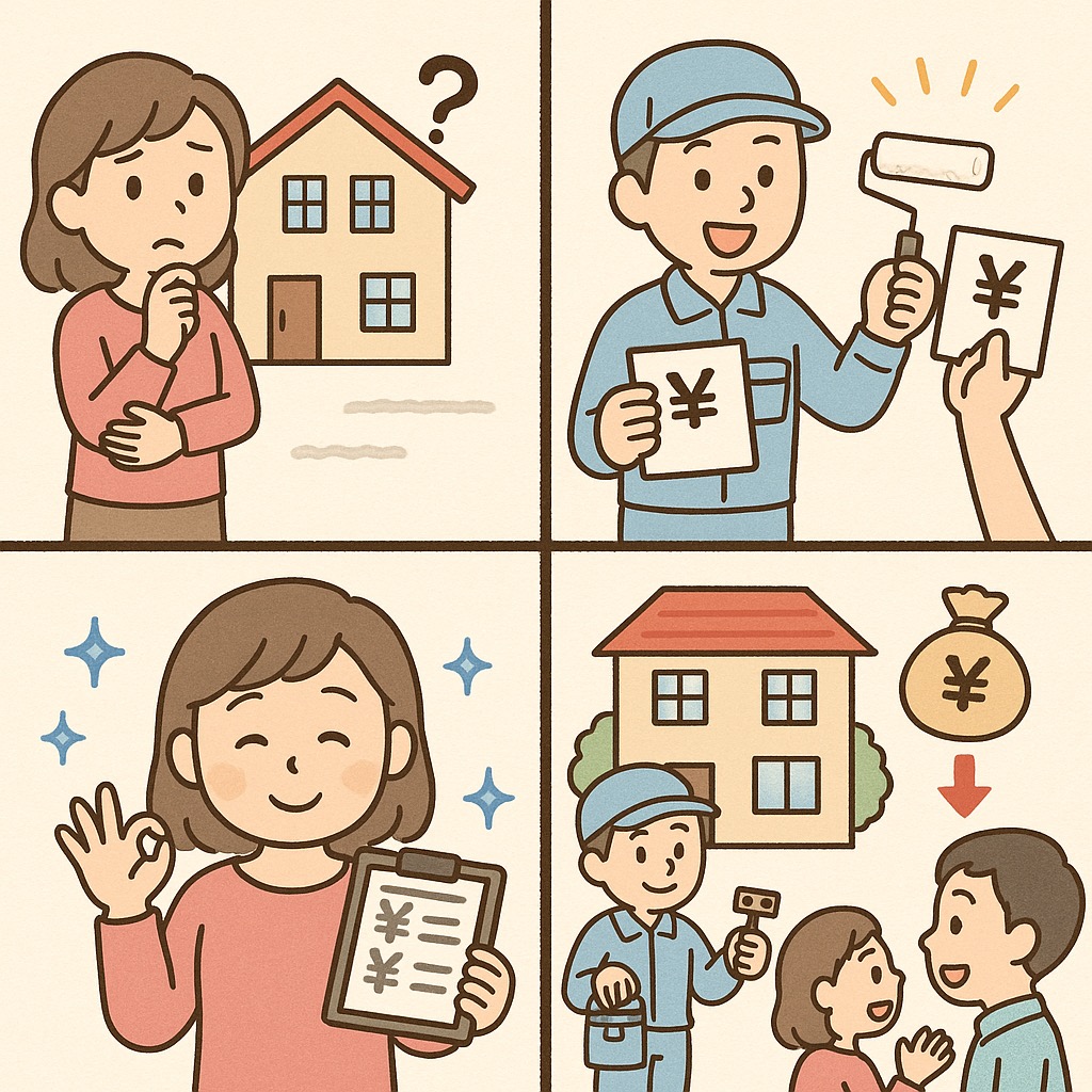 外壁塗装の相場と助成金制度｜一括比較サービス「外装工事ヒカーク」の評判も紹介に関する画像