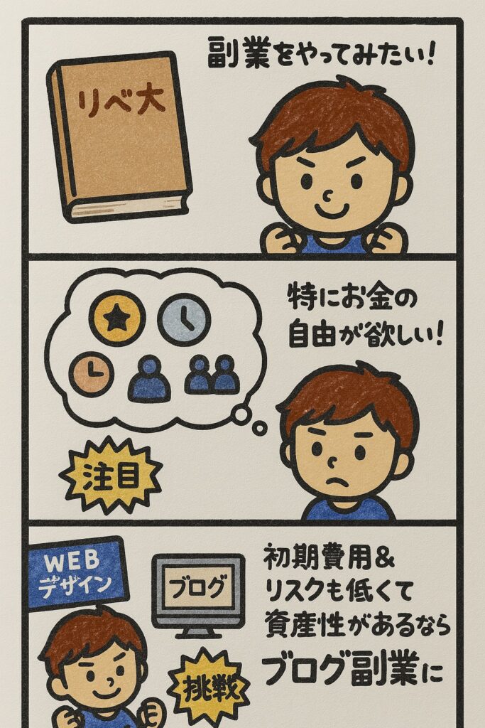 あなたの副業人生を変える！私がブログに挑戦した理由とリベ大ブログ教室・ヒトデブログ活用術【徹底解説】に関する画像