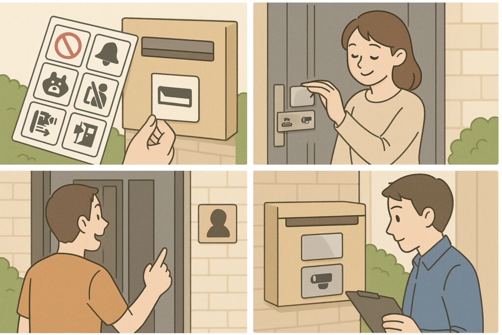 【知らないと損】「チラシお断りステッカー」と防犯表示プレートで叶える5つの暮らし改善｜時短・安心・エコ効果を徹底解説に関する画像