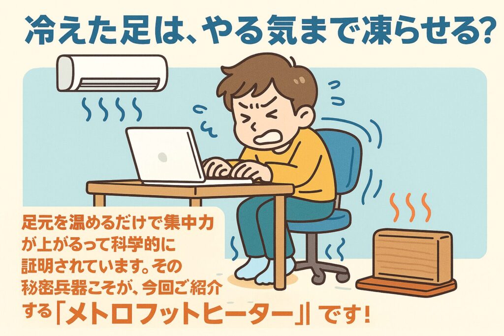 在宅ワークの救世主！足元からやる気を温める「メトロフットヒーター」の実力とは？に関する画像