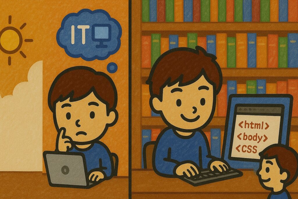 【未経験28歳の挑戦】HTML・CSSを学び始めた理由｜会社に頼らず生きる“稼ぐ力”を育てるに関する画像