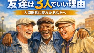 少ない友達との深いつながりのイメージ