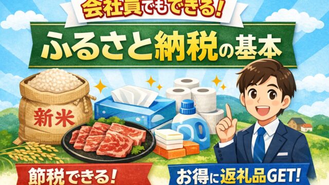 ふるさと納税の返礼品と節税のイメージ