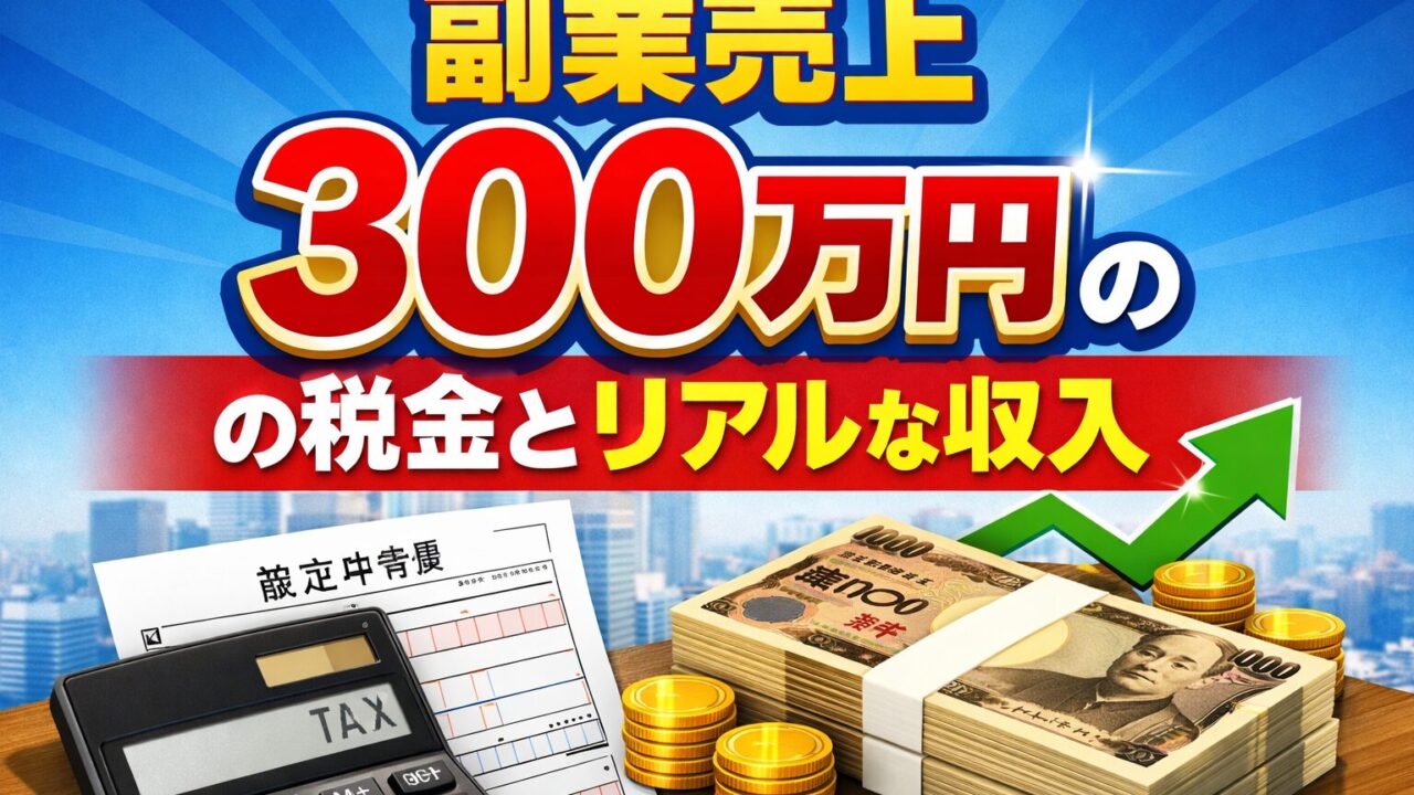副業の確定申告と税金計算のイメージ