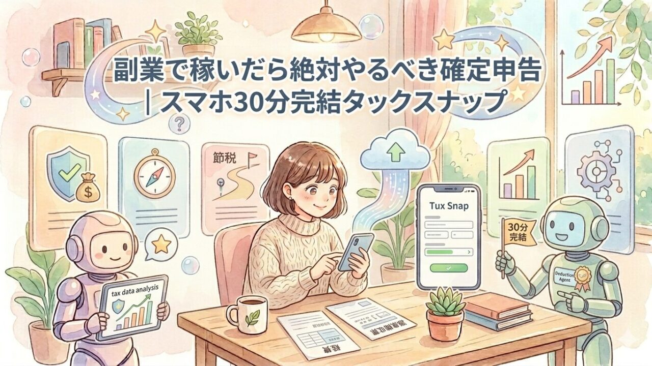 副業で稼いだら絶対やるべき確定申告 スマホ30分タックスナップ