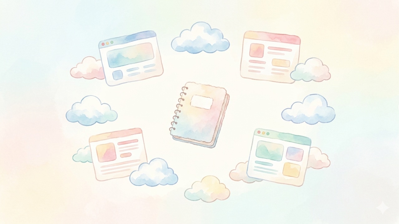 ブログの始め方マニュアル Claude×Cloudflare か ConoHa×WordPress か 初心者向け分岐ガイドのアイキャッチ（淡い水彩タッチ）